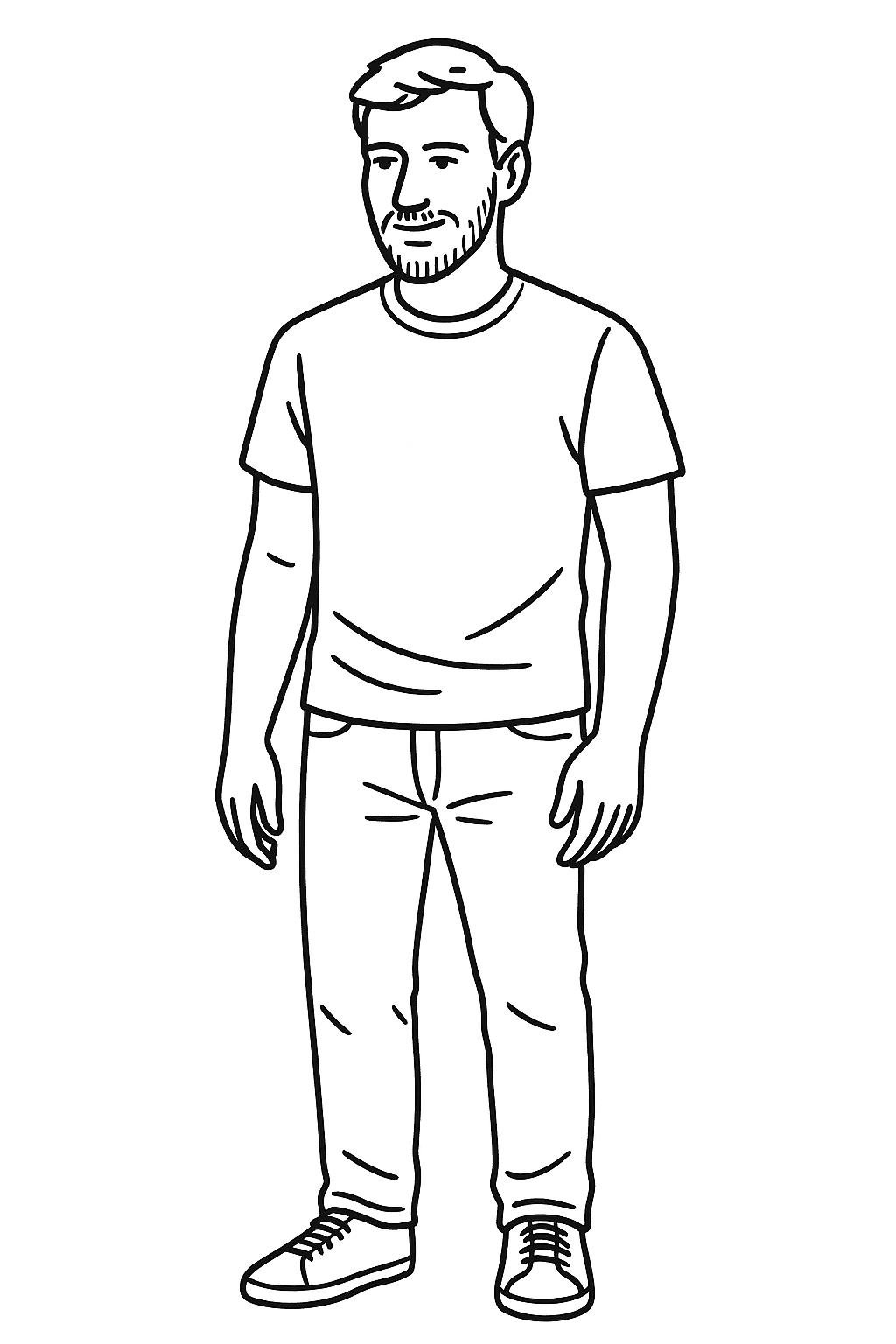 Illustratioin of a pastor dressed casual.
