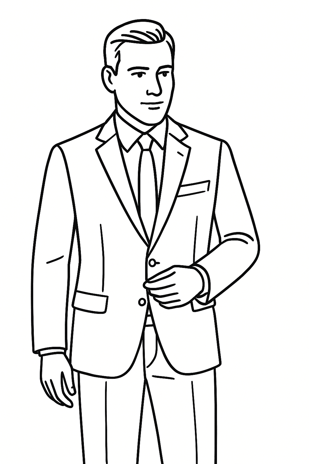 Illustratioin of a pastor wearing a suit.