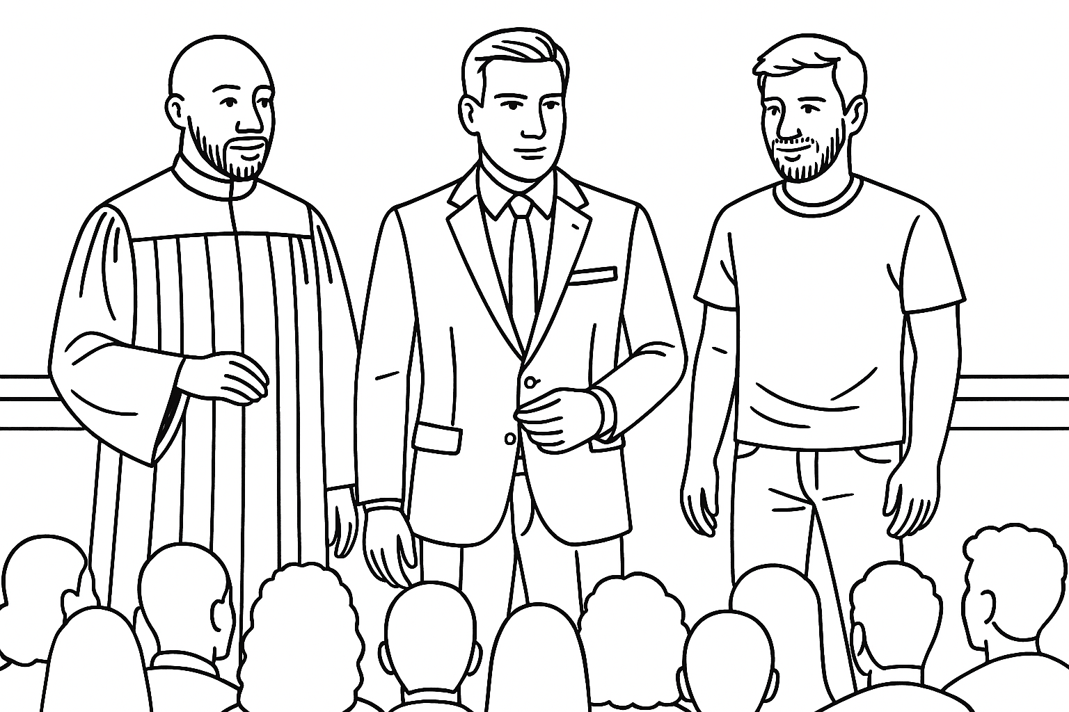 Illsutration of pastors together, each  wearing their unique attire.